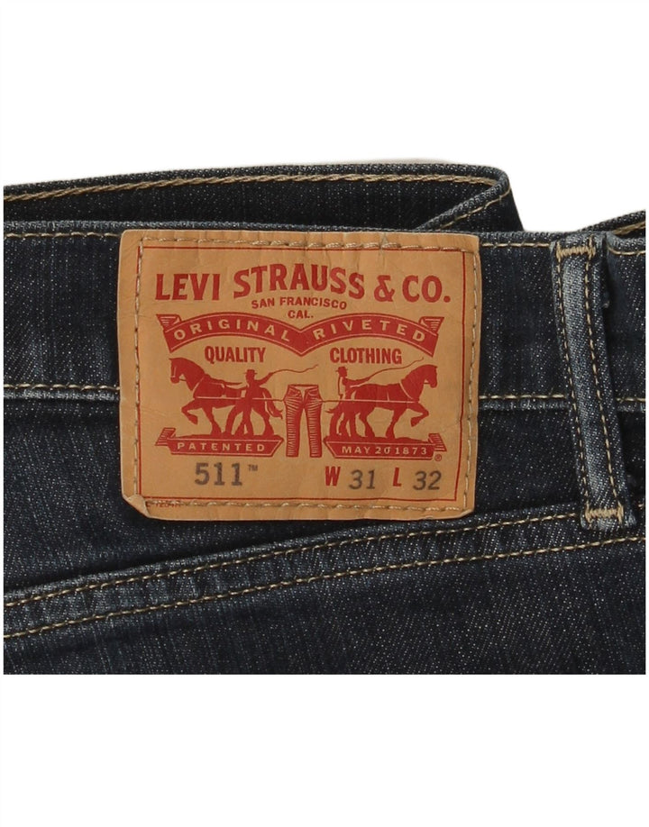 Мужские джинсы Levi's 511 Slim W31 L32 Темно-синие, хлопок