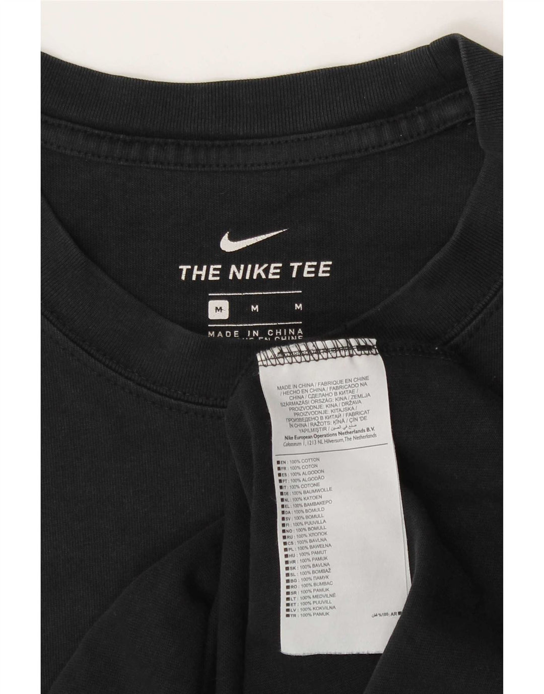 Мужская футболка с графическим рисунком Nike, средний черный хлопок