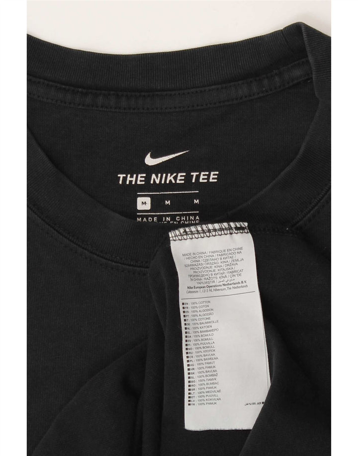 Мужская футболка с графическим рисунком Nike, средний черный хлопок