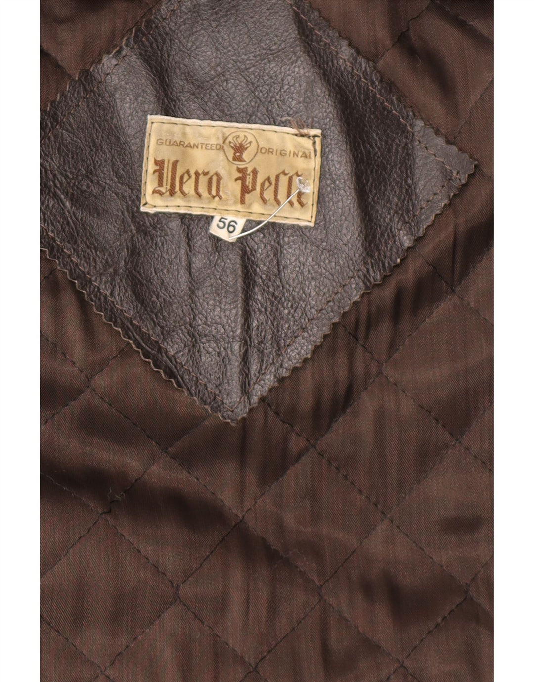 Винтажная мужская кожаная куртка IT 56 3XL Черная кожа