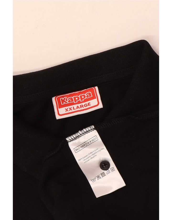 Мужская рубашка-поло Kappa 2XL, черный хлопок