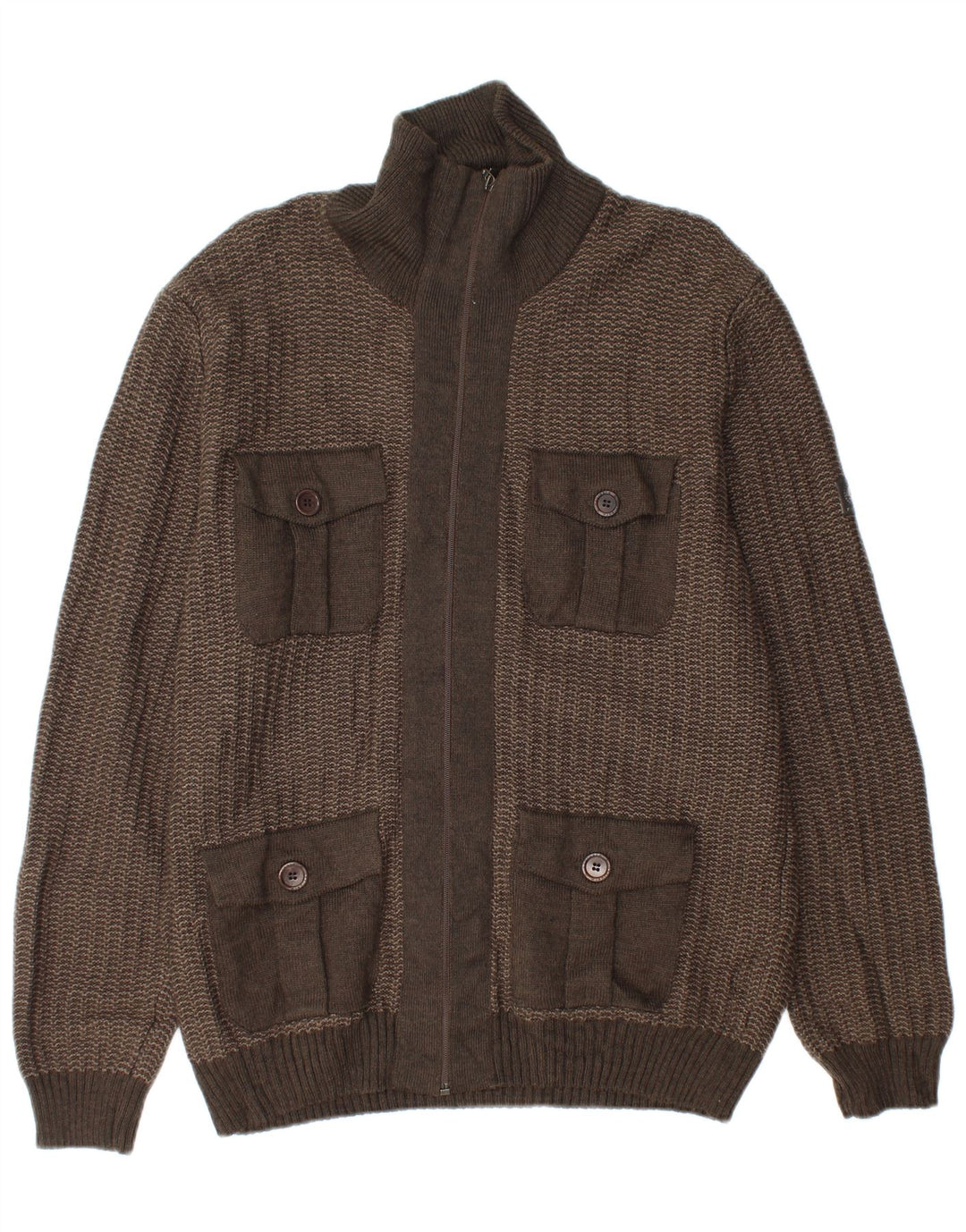 NAVIGARE Мужской кардиган-свитер XL Серый Шерстяной