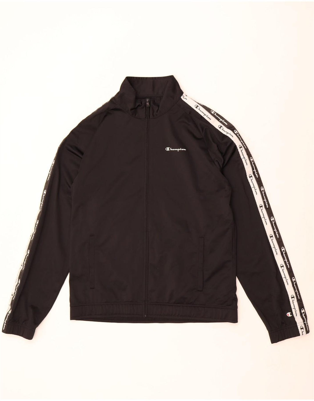 Мужской спортивный костюм Champion с графическим рисунком, верхняя куртка XL, черный полиэстер с цветными блоками