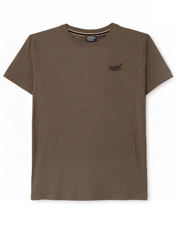Мужская футболка Superdry Top среднего размера, хаки, крапинка, хлопок