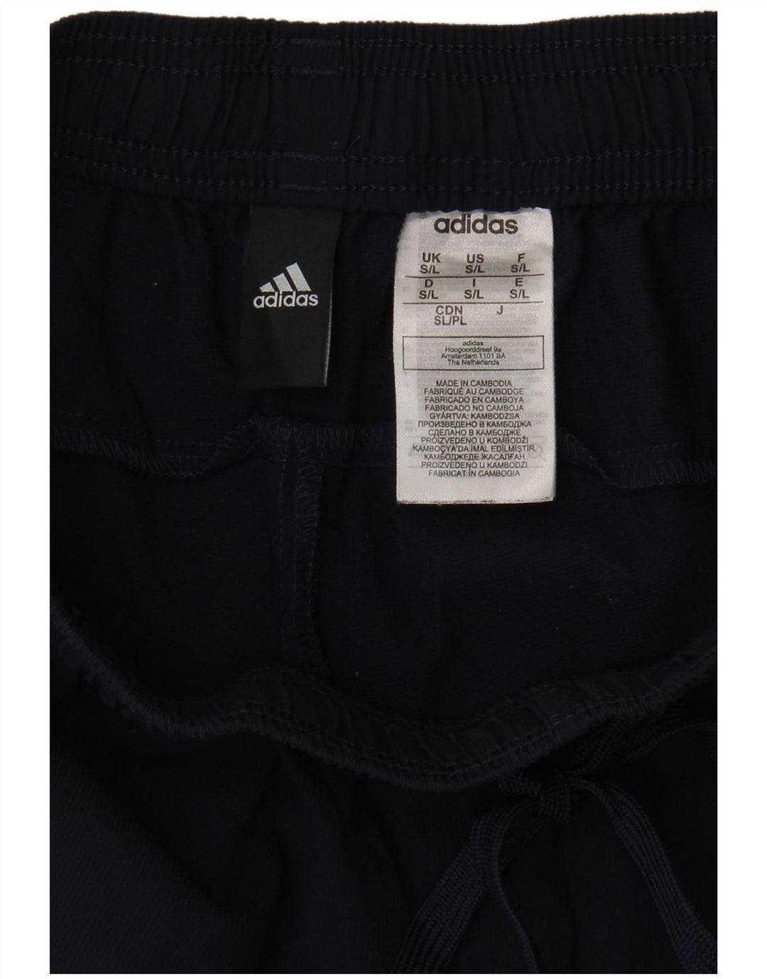 Женские спортивные брюки Adidas UK 10, маленькие, темно-синие, полиэстер