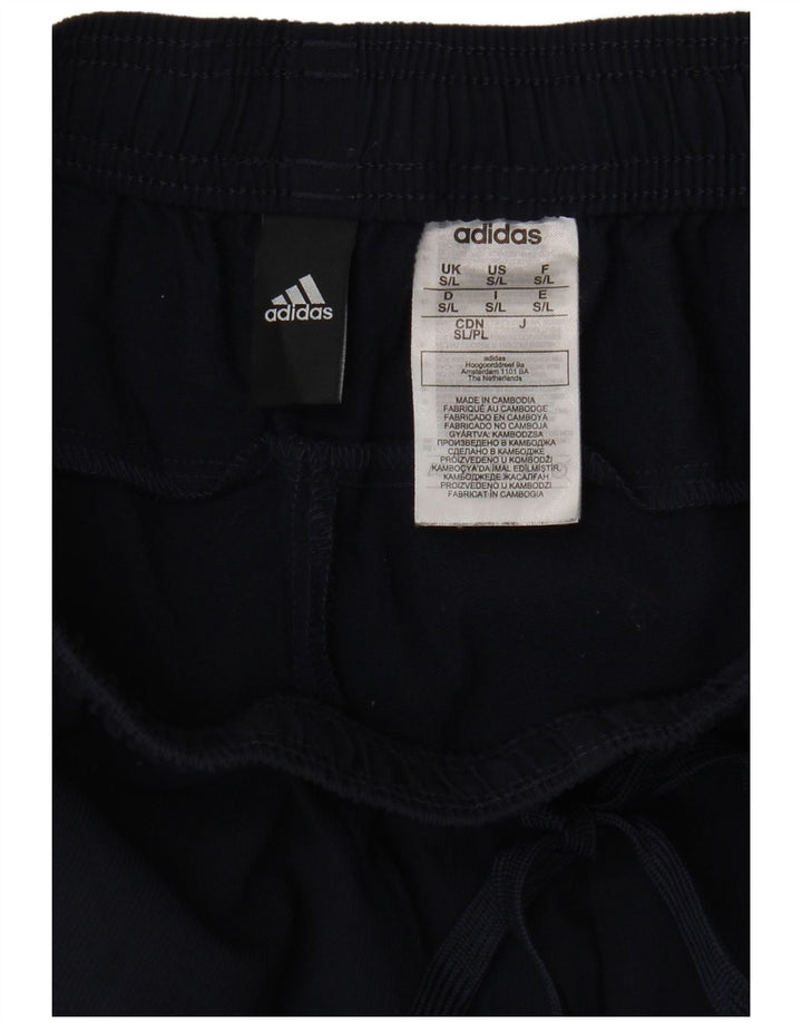 Женские спортивные брюки Adidas UK 10, маленькие, темно-синие, полиэстер