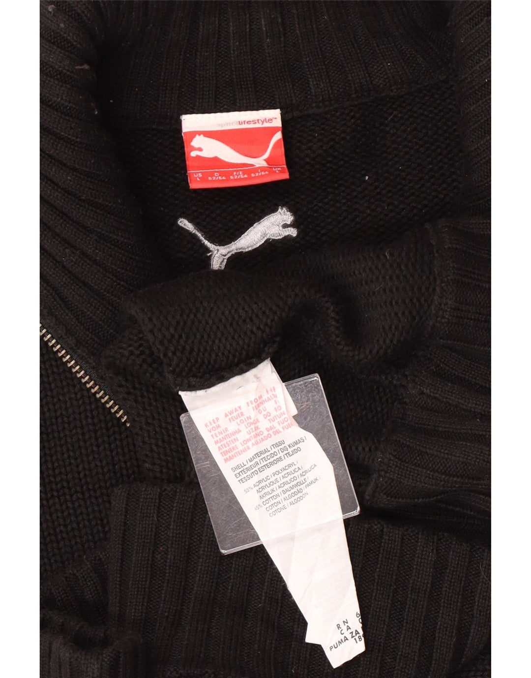 Мужской кардиган Puma, большой черный акрил