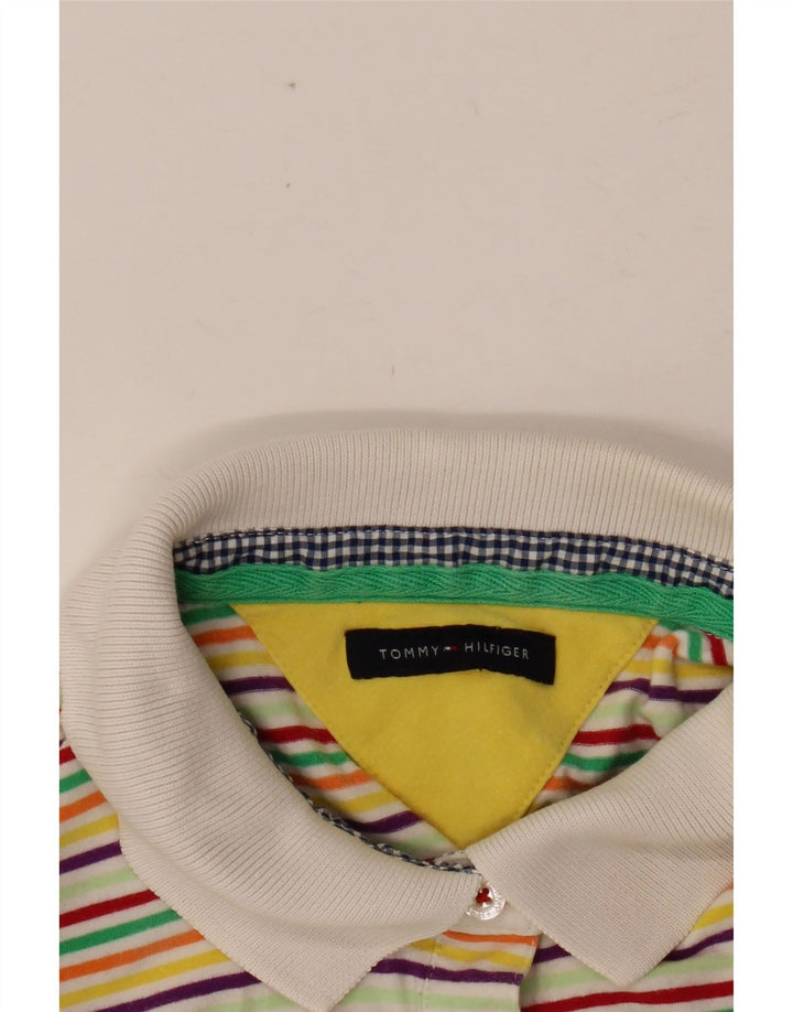 Женская рубашка-поло TOMMY HILFIGER UK 8, маленькая, разноцветная полоска
