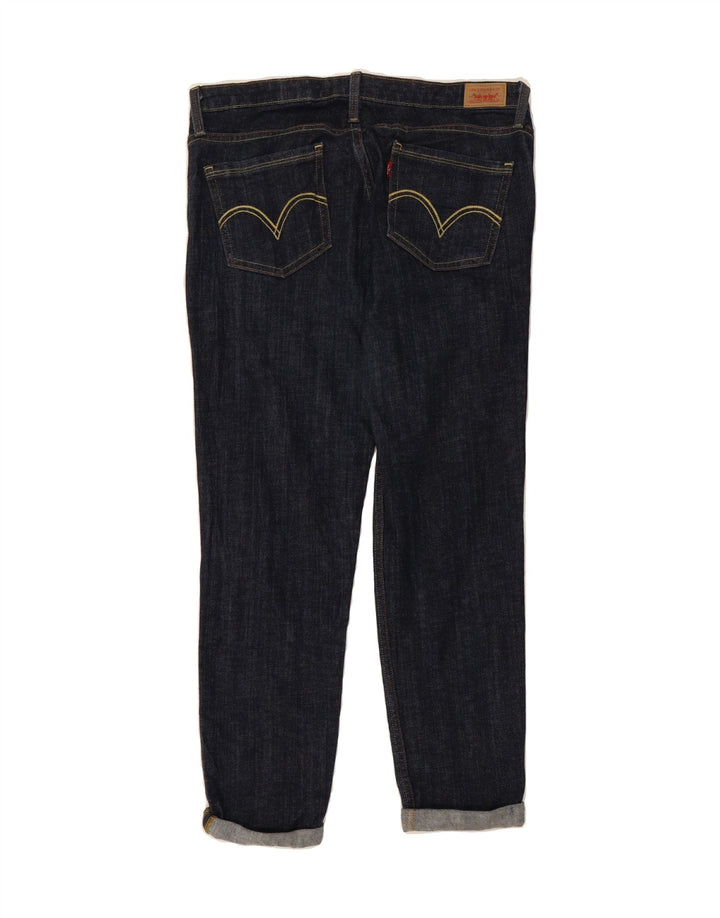 LEVI'S Womens 524 Super Low Straight Jeans US 9 Medium W30 L27 Navy Blue Vintage Levi's and Second-Hand Levi's from Messina Hembry 