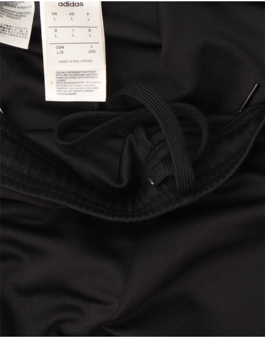 Мужские спортивные брюки Adidas Climalite, большие черные полиэстер с цветными блоками