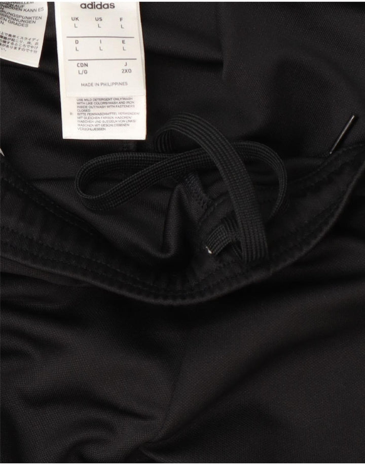 Мужские спортивные брюки Adidas Climalite, большие черные полиэстер с цветными блоками