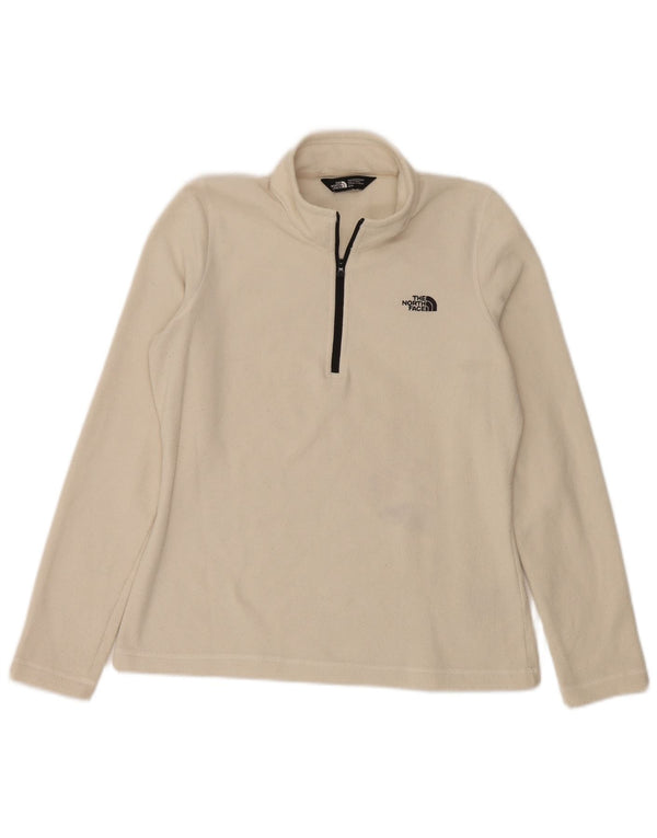 Женский флисовый джемпер с воротником на молнии The North Face UK 14, средний, белый цвет