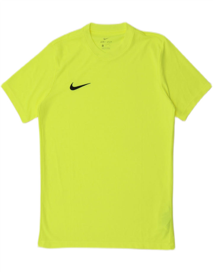 Мужская футболка Nike Dri Fit из полиэстера среднего желтого цвета