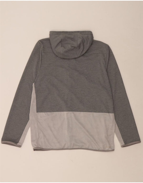 Мужской свитер с капюшоном на молнии ADIDAS XL, серый полиэстер