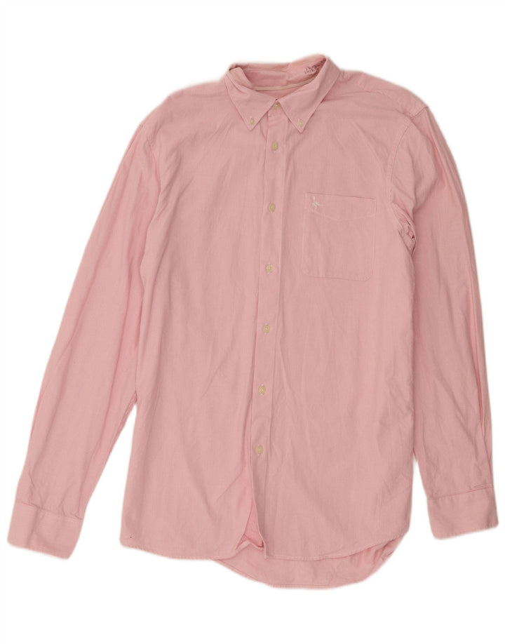 Мужская рубашка Jack Wills в тонкую полоску среднего розового цвета, хлопок