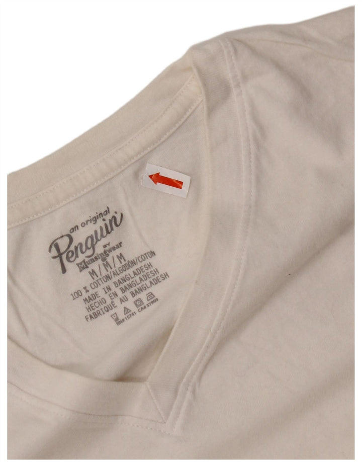 Женская футболка PENGUIN Top UK 14, средний белый хлопок, белый цвет