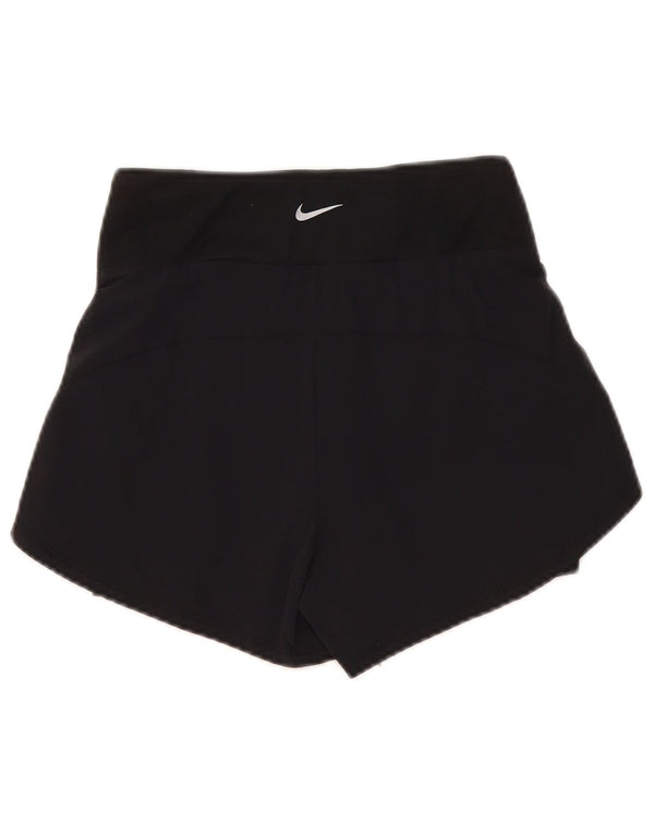 Женские спортивные шорты Nike Dri Fit UK 4 XS, черные нейлоновые спортивные шорты