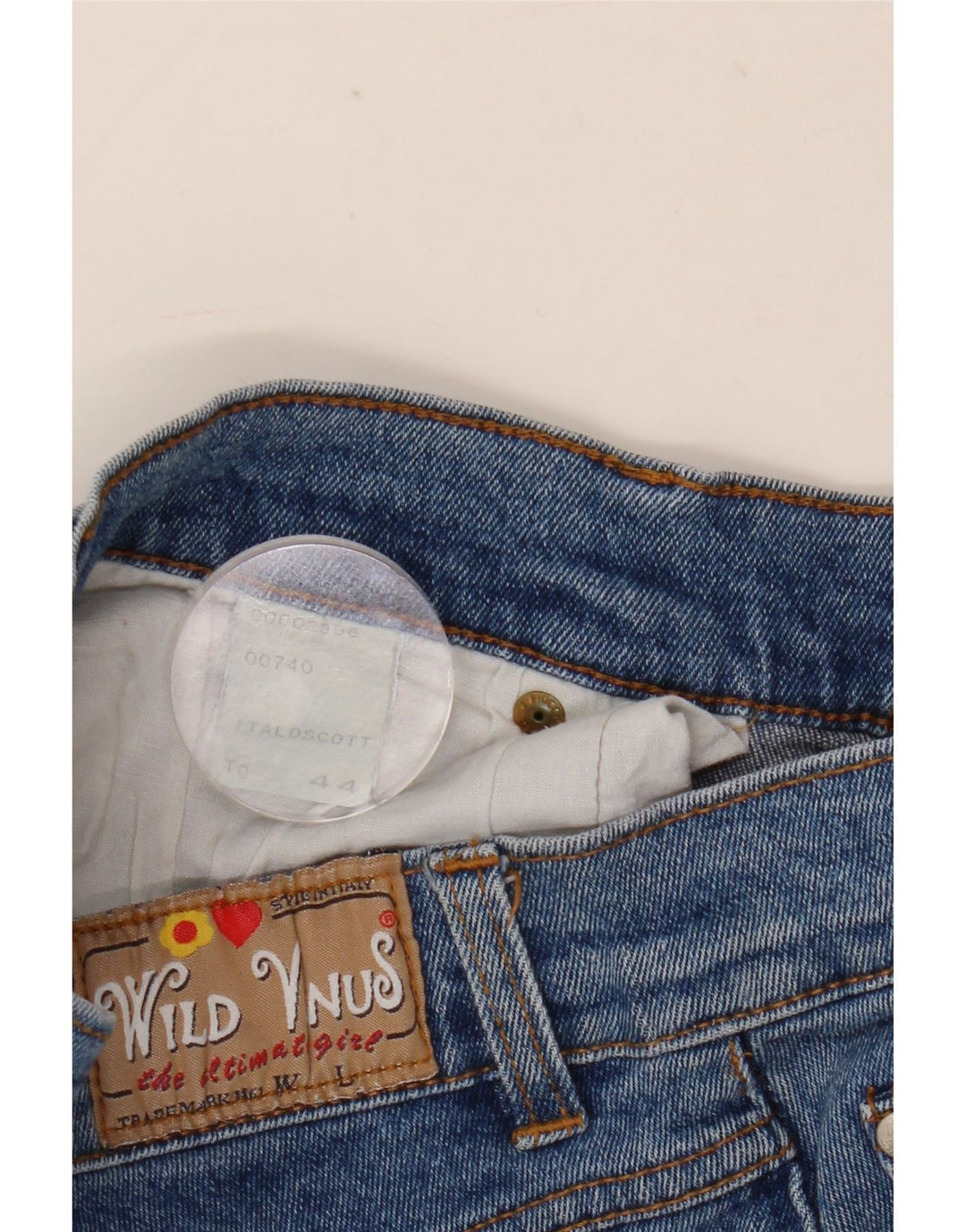 Винтажные женские зауженные джинсы с высокой посадкой IT 44, средние W27 L29, синие, хлопок