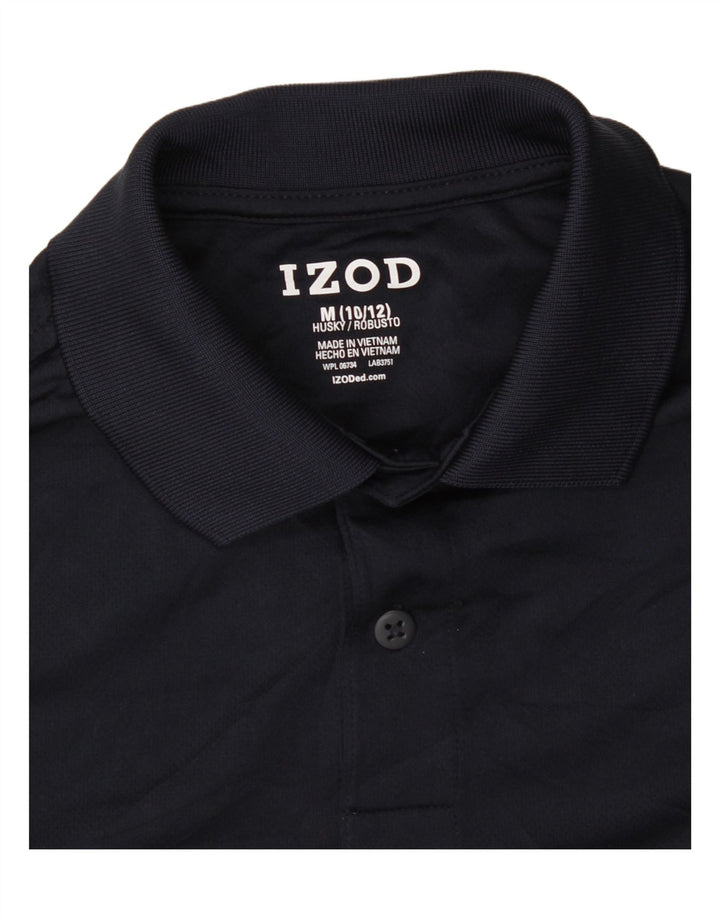 IZOD Boys Husky Polo Shirt 10-11 Years Medium  Navy Blue Vintage Izod and Second-Hand Izod from Messina Hembry 