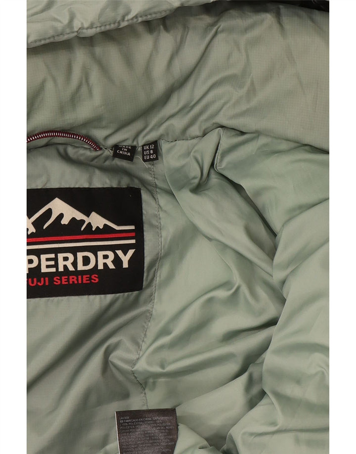 Женская утепленная куртка с капюшоном Superdry UK 12, средний зеленый полиэстер