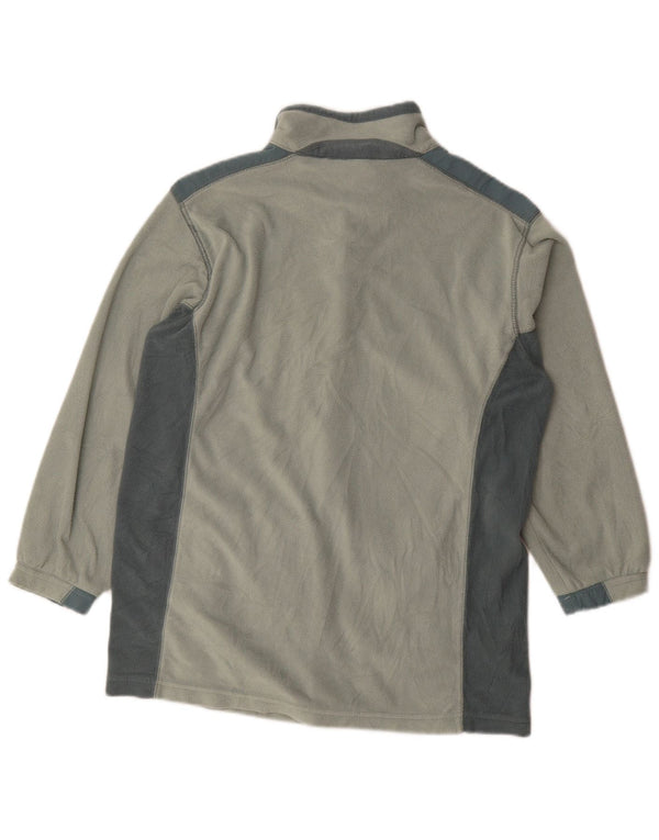 Columbia Womens Fleece Jacket UK 14 Medium Green Colourblock