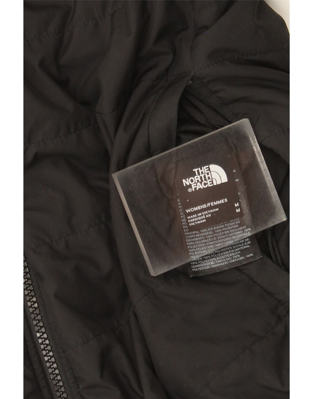 Женская двусторонняя стеганая куртка The North Face UK 14, средний черный полиэстер