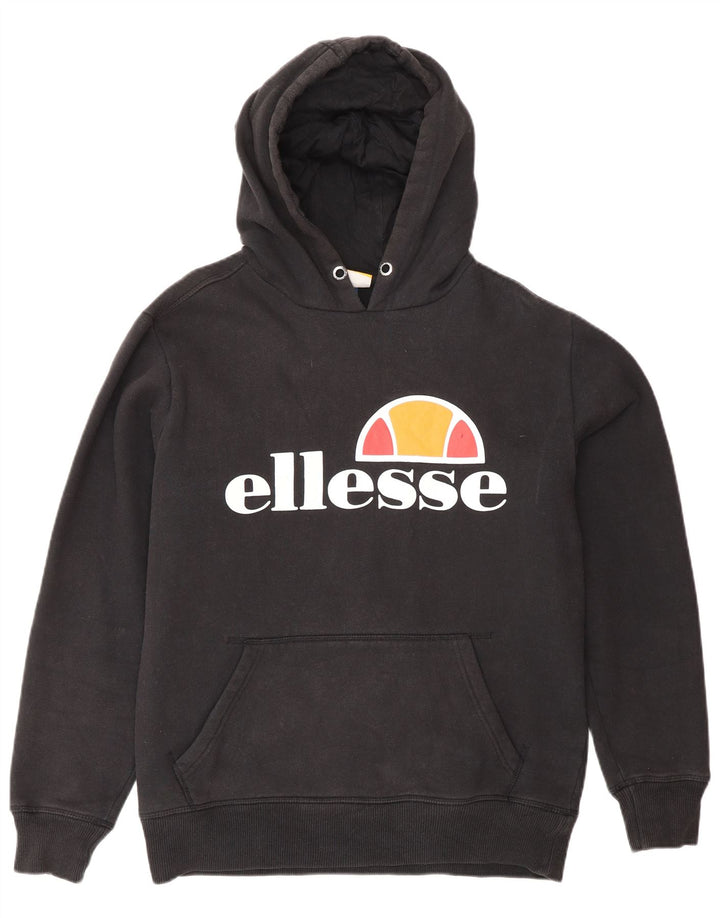 ELLESSE Мужской джемпер с капюшоном с рисунком, средний черный, хлопок