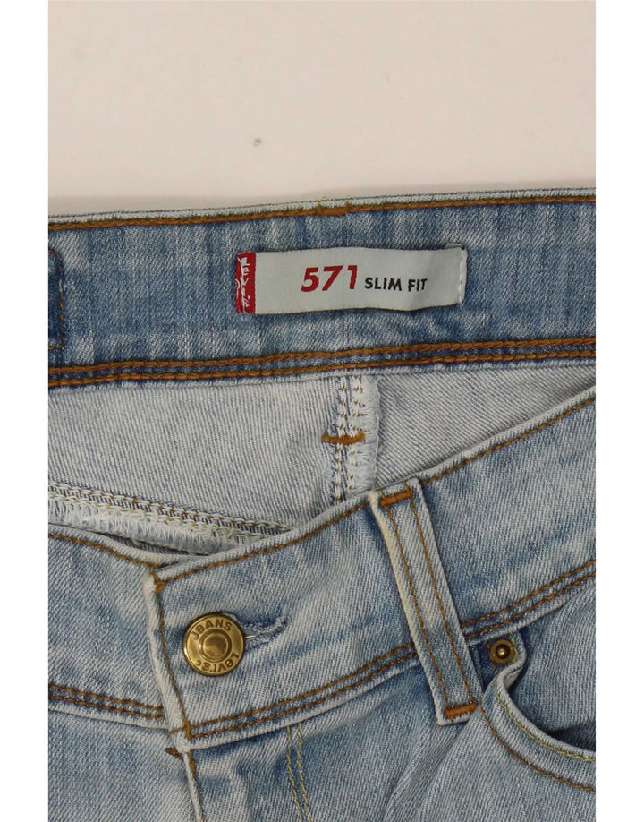 Женские узкие джинсы Levi's 571 W31 L34 синие, хлопок