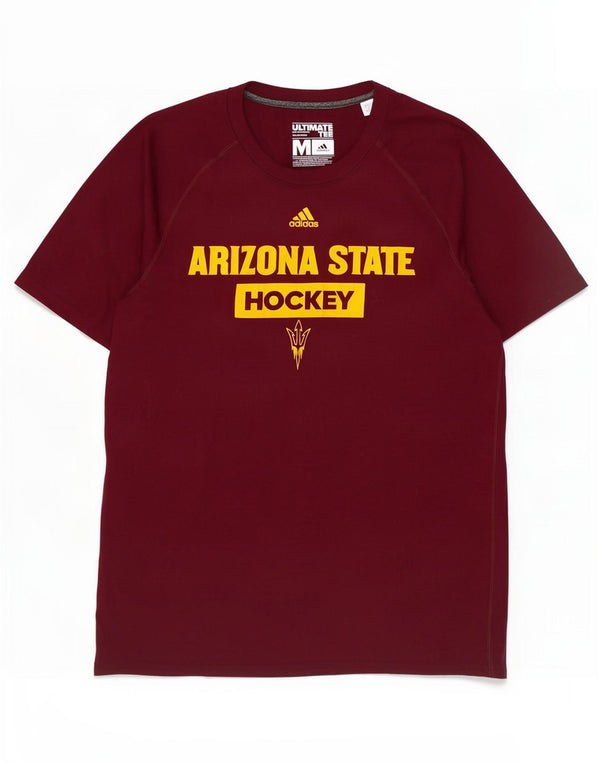 Adidas Mens Arizona State Hockey Футболка с рисунком Топ Средний Бордовый