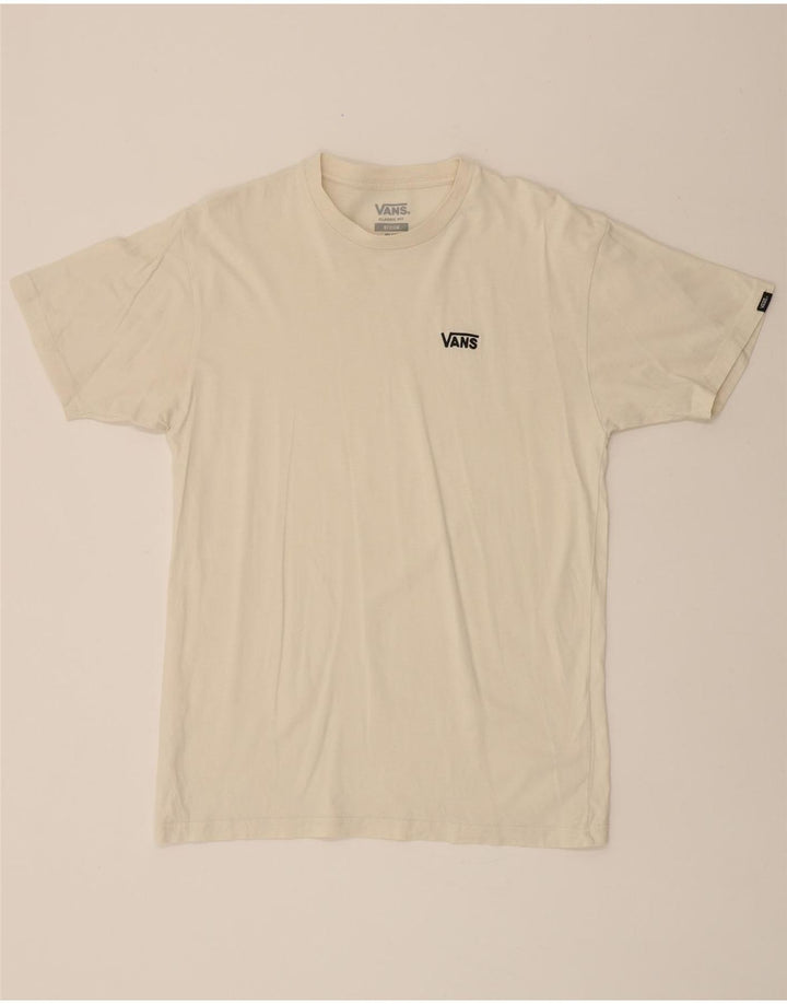 VANS Mens Classic Fit T-Shirt Top Medium Off White Cotton Vintage Vans and Second-Hand Vans from Messina Hembry 