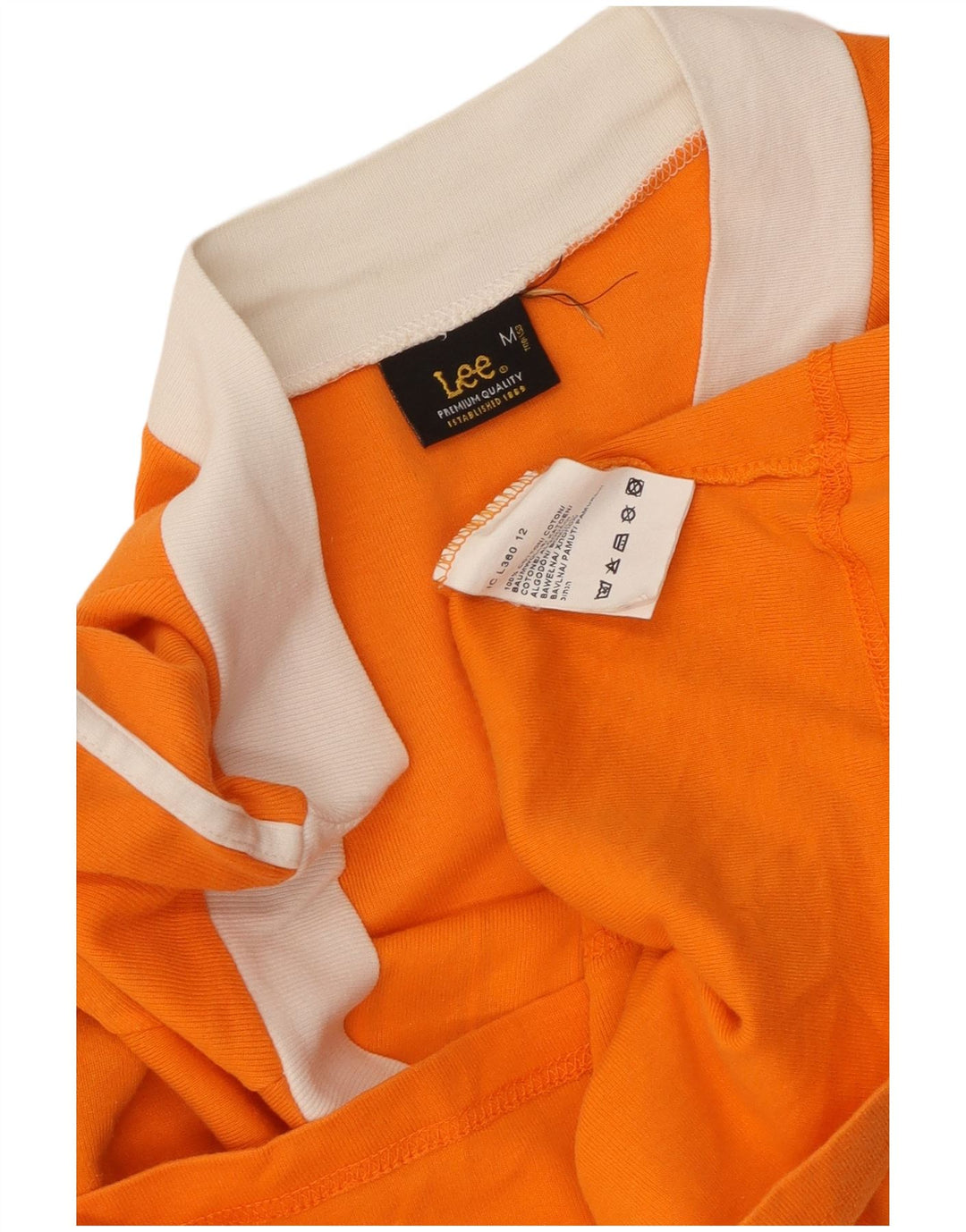 Женская укороченная футболка с рисунком LEE UK 12, хлопковый средний оранжевый цвет