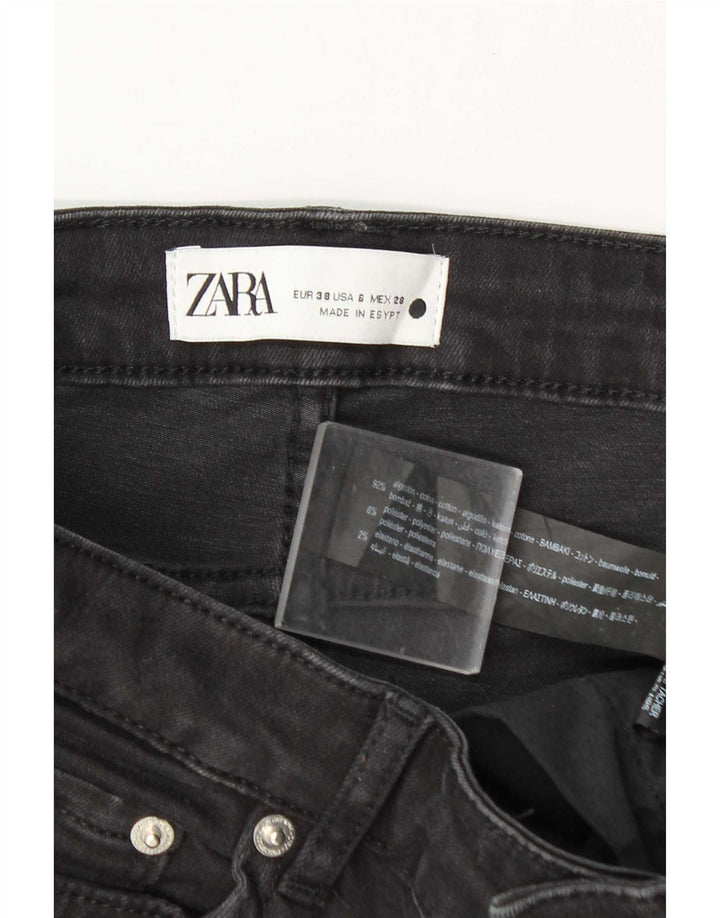 Женские расклешенные джинсы Zara EU 38, маленькие W28 L31, серый хлопок