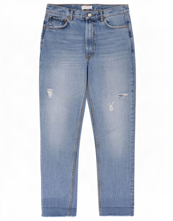 Женские зауженные джинсы Zara EU 36 XS W26 L27 синие