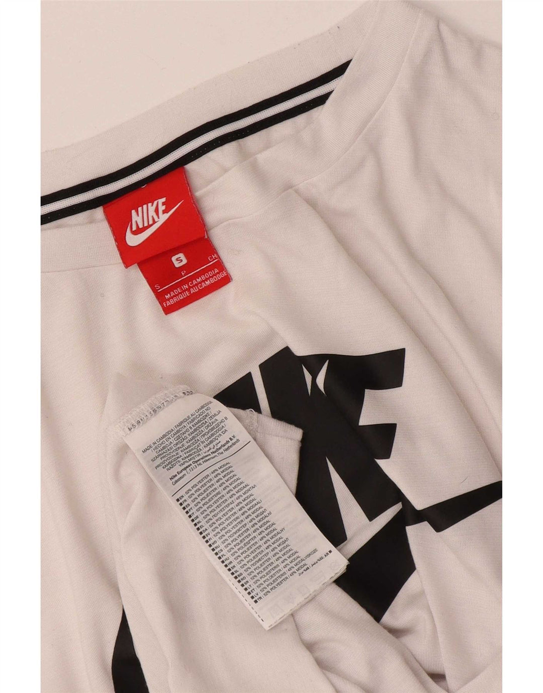 Женская футболка с графическим рисунком Nike Top UK 10, маленькая, белый полиэстер