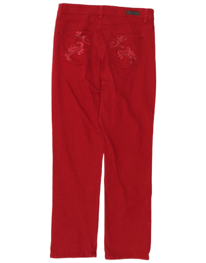 Женские прямые джинсы классического кроя Lee, США 12, большие W32 L30, красный хлопок