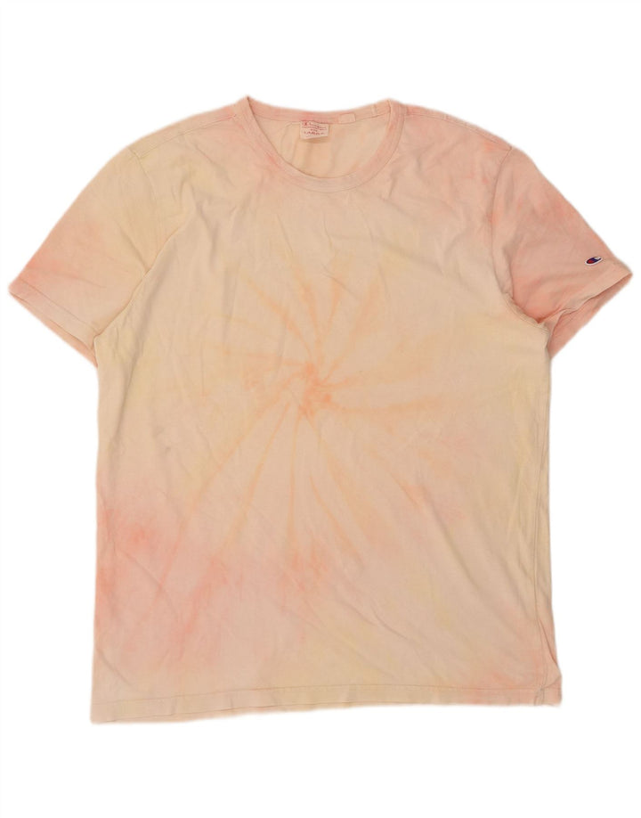 Мужская футболка Champion, большая розовая футболка Tie Dye