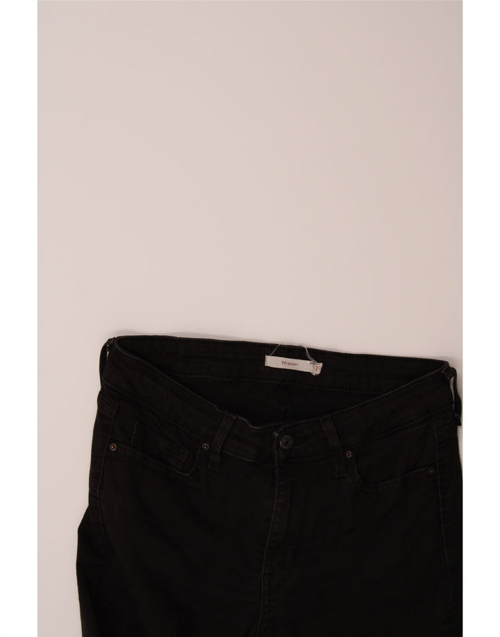 LEVI'S Womens 711 Skinny Jeans W30 L27 Black Vintage Levi's and Second-Hand Levi's from Messina Hembry 