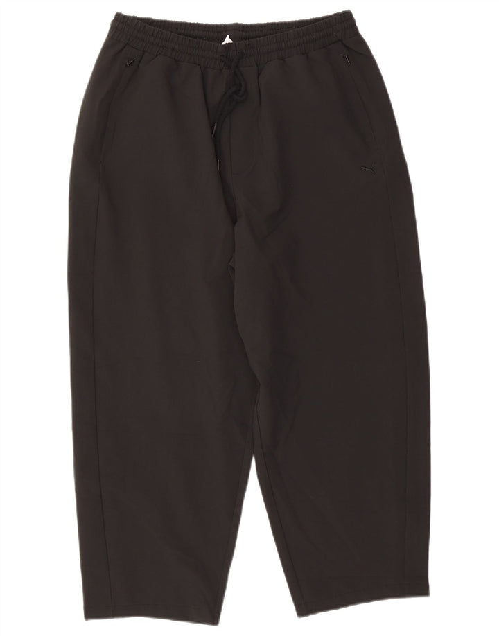 Женские спортивные брюки-капри Puma UK 10, маленькие черные из полиэстера