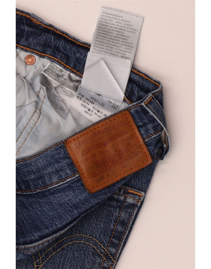 Женские джинсы скинни Levi's 501 W27 L32 синие, хлопок