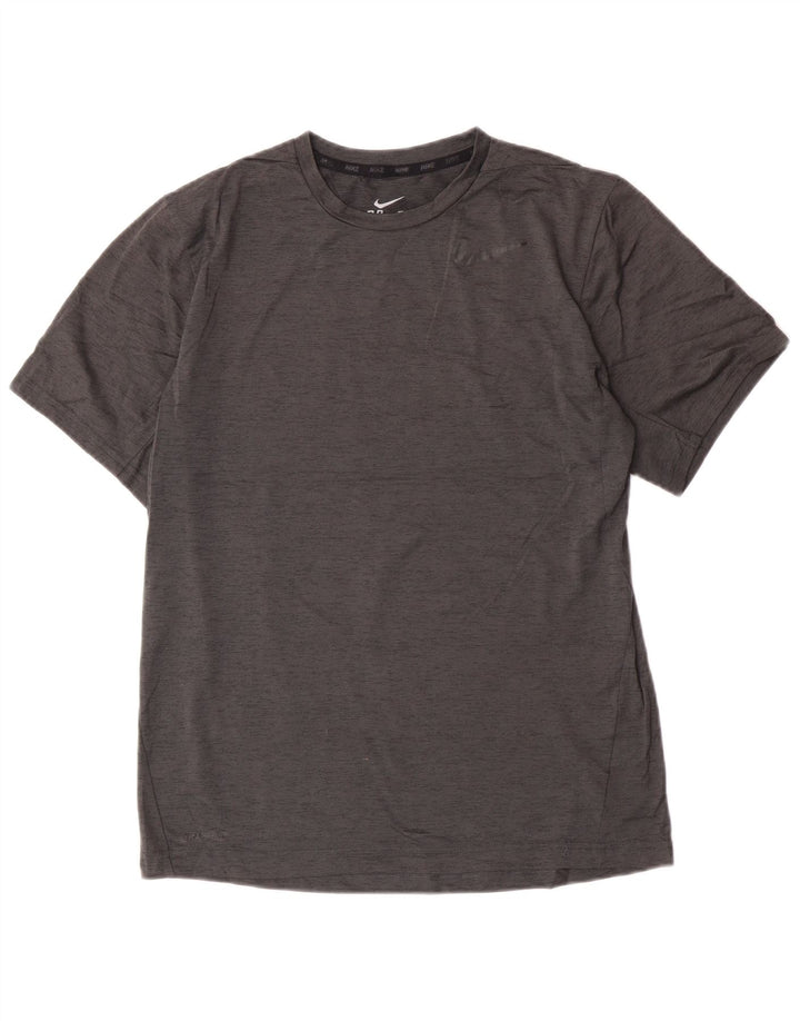 Мужская футболка Nike Dri Fit, маленький серый полиэстер с крапинками