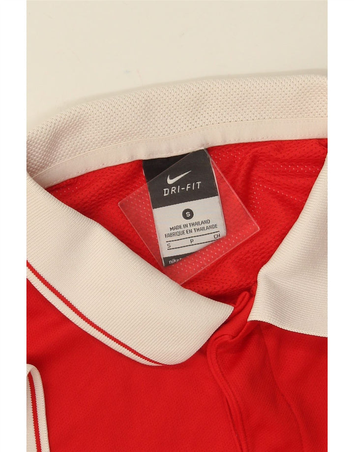 Мужская рубашка-поло с рисунком NIKE Dri Fit, маленькая красная