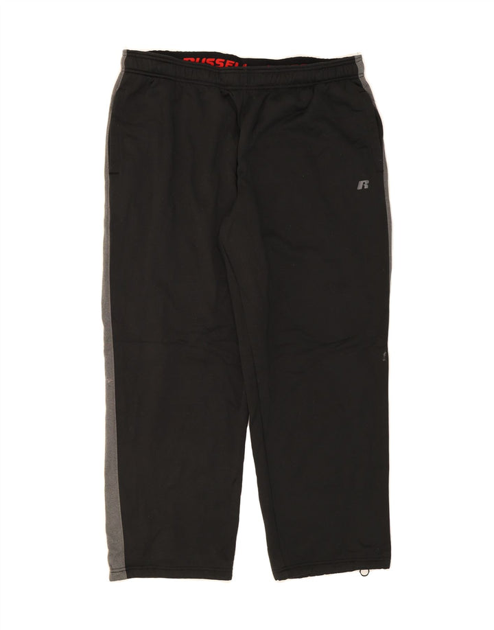 RUSSELL ATHLETIC Mens Tracksuit Trousers XL Black Colourblock Polyester Vintage Russell Athletic and Second-Hand Russell Athletic from Messina Hembry 