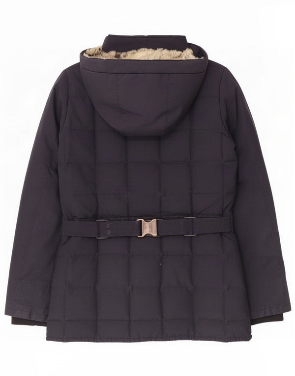 Woolrich Womens Hooded Padded Jacket UK 6 XS Navy Blue