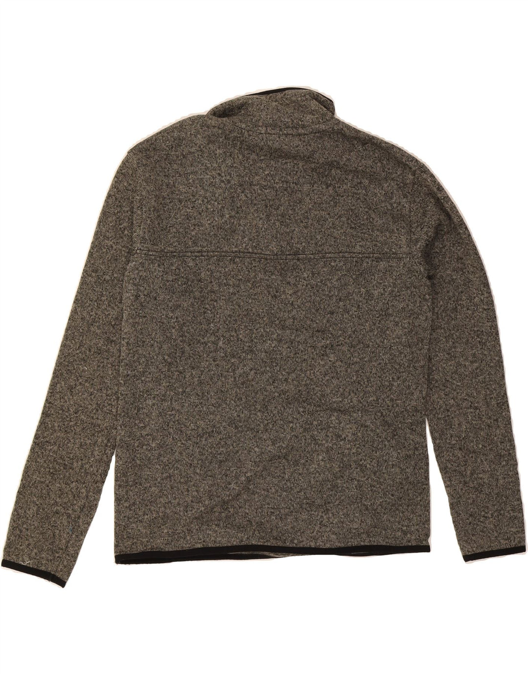EDDIE BAUER Womens Button Neck Sweatshirt Jumper UK 10 Small Khaki Flecked Vintage Eddie Bauer and Second-Hand Eddie Bauer from Messina Hembry 