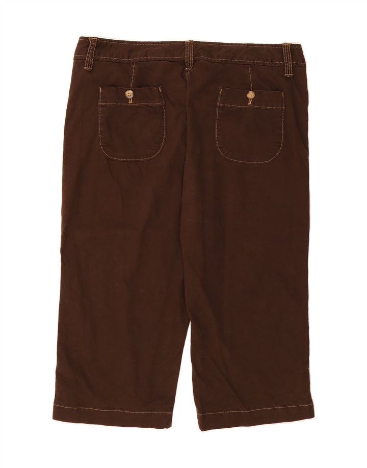 EDDIE BAUER Womens Straight Capri Trousers US 16 2XL W38 L19 Brown Cotton Vintage Eddie Bauer and Second-Hand Eddie Bauer from Messina Hembry 