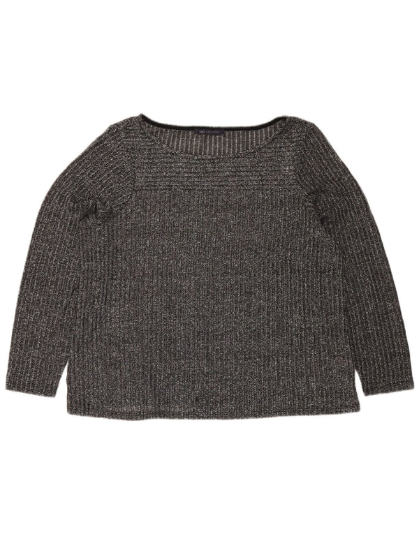 Женская блузка MARKS & SPENCER UK 20 2XL, серый полиэстер с крапинками