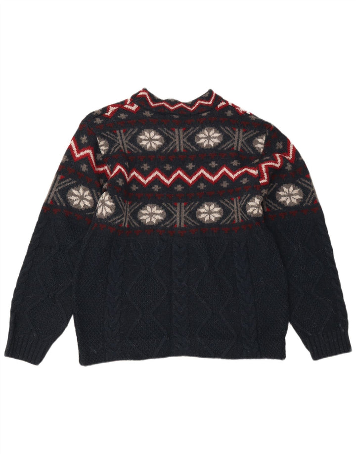 Мужской свитер Invicta с круглым вырезом, средний темно-синий Fair Isle