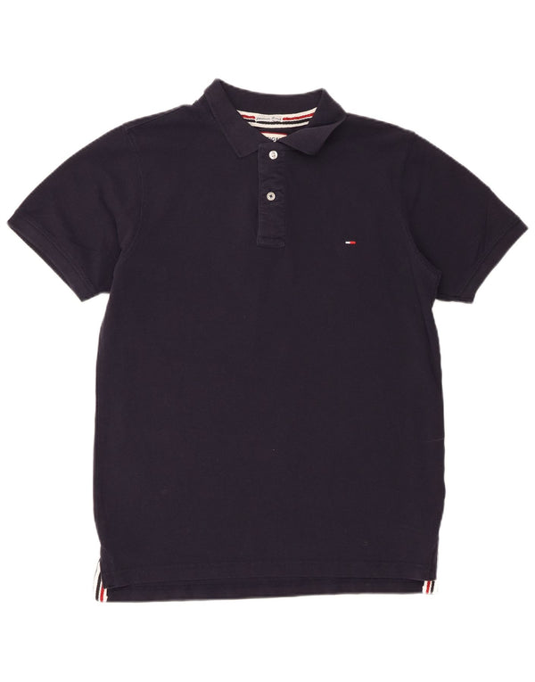 Tommy Hilfiger Mens Polo Shirt Large Navy Blue Cotton
