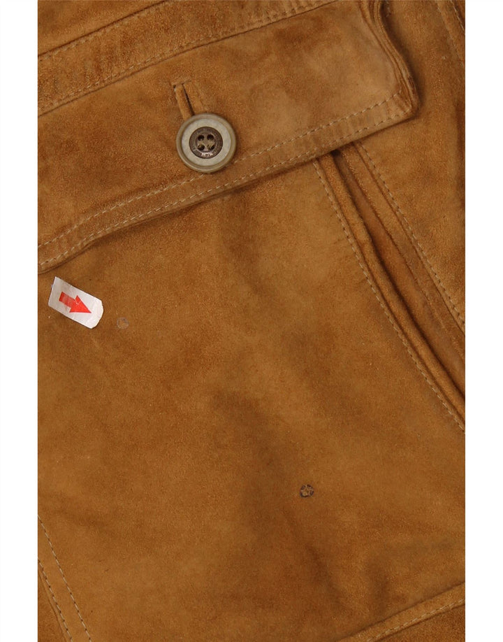 ASGARD Мужское замшевое пальто UK 42 XL Коричневое