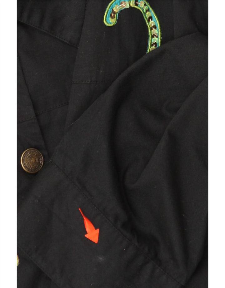 INDIGO MOON Женский бомбер оверсайз UK 22 3XL Черная бабочка